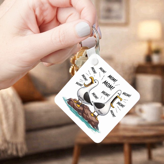 Chaveiro Mãe de Gaivota Divertida Personalizada (Criador carregado)