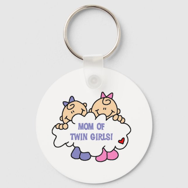 Chaveiro Mãe de Gêmeas Camisetas e Presentes (Frente)