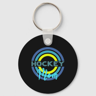 Chaveiro Mãe de Hockey com Círculos de Hockey Modernos