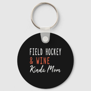 Chaveiro Mãe de Hockey e Vinho Engraçada Treinadora Jogador