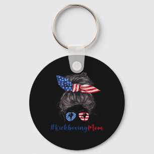Chaveiro Mãe de Kickboxing Bandeira Americana Presente do D