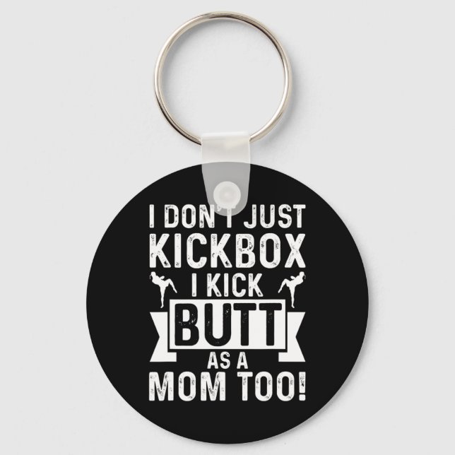 Chaveiro Mãe de Kickboxing Eu Não Só Dou Chutes, Eu Dou Pan (Frente)