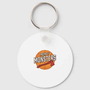 Chaveiro Mãe de Monstros Design de Mãe de Basquete Vintage_