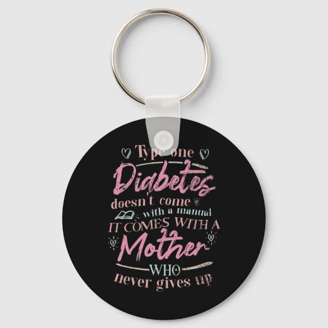 Chaveiro Mãe De Uma Criança Com Diabetes T1d (Frente)