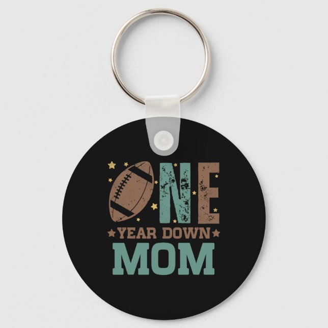 Chaveiro Mãe do Futebol de 1 Ano de Idade Primeiro Ano de Q (Frente)