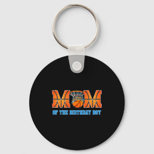 Chaveiro Mãe do menino de aniversário tema de basquete famí