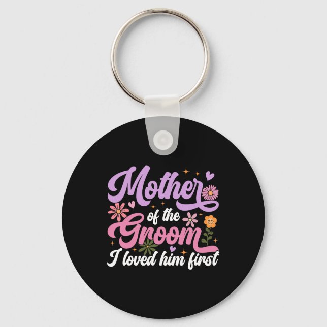 Chaveiro Mãe do Noivo Eu O Amo Primeiro Dia das Mães  (Frente)