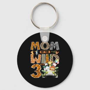 Chaveiro Mãe do selvagem três 3º aniversário menino safari