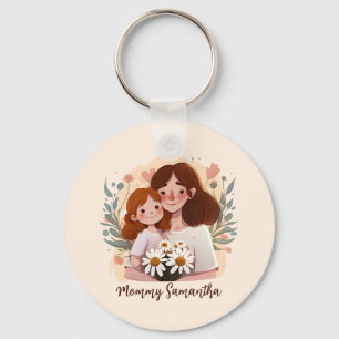 Chaveiro Mãe e Filha Adoráveis - Quadro Floral (2)