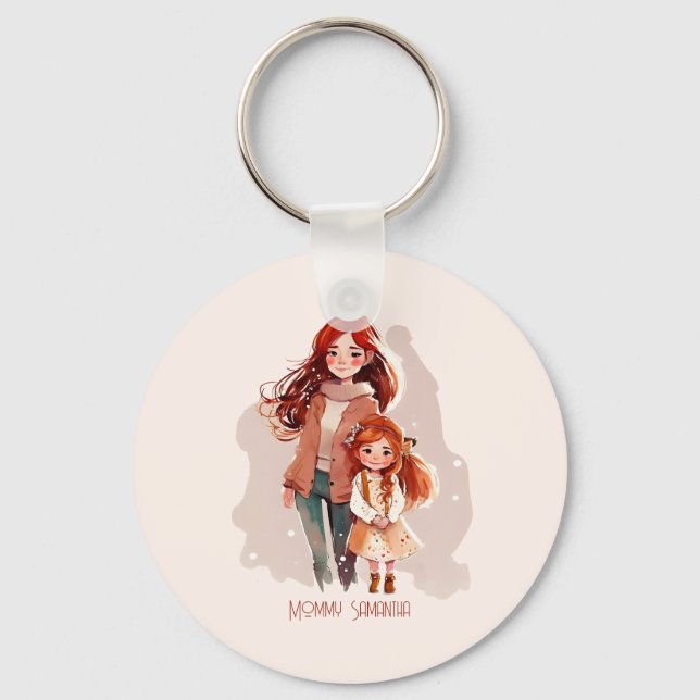 Chaveiro Mãe e Filha Elegantes Personalizadas (Frente)
