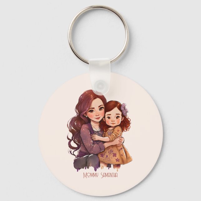 Chaveiro Mãe e Filha Minúsculos Personalizados (Frente)