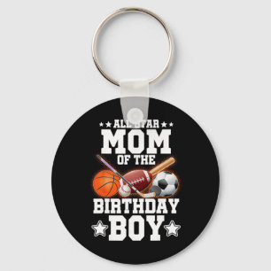 Chaveiro Mãe Estrela do Menino de Aniversário Sketll Futebo