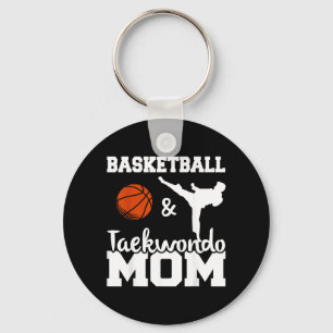 Chaveiro Mãe Jogadora de Basquete e Taekwondo Jogadora de B