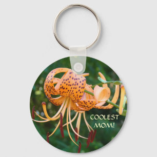 Chaveiro MÃE MAIS FELIZ! CHEY CHAIN Gift Tiger Lily Flowers