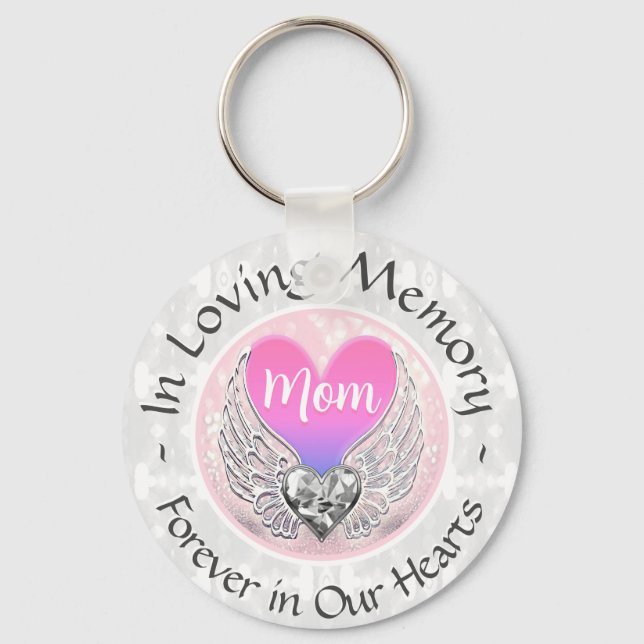 Chaveiro Mãe Memorial Heart Keychain (Frente)