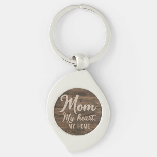 Chaveiro Mãe: Meu Coração, Minha Casa