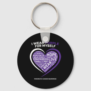 Chaveiro Mãe Pai Vovó Vovô Câncer de pâncreas Roxo A