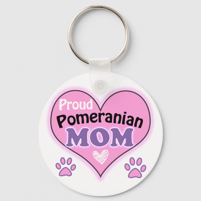 Chaveiro Mãe Pomeraniana Orgulhosa (Frente)