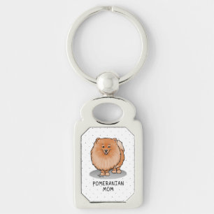 Chaveiro Mãe Pomeraniana Pom Mãe (Vermelho laranja) Cachorr