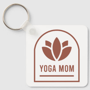 Chaveiro Mãe yoga flor de lótus estética boho