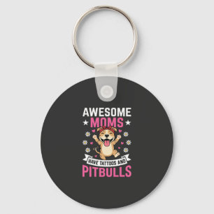 Chaveiro Mães de Pitbull Incríveis Têm Tatuagens Cachorro E