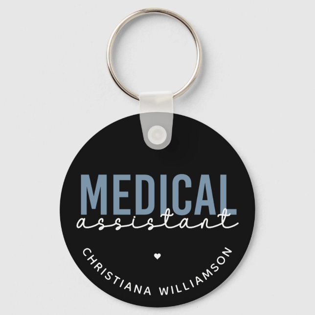 Chaveiro Mães do Assistente Médico Personalizado | Assisten (Frente)