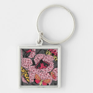 Chaveiro Mães na hidrangea rosa