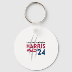 Chaveiro Mães para gatos sem filhos para Harris Walz "24