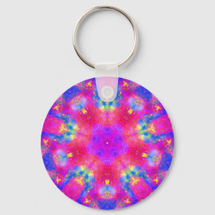Chaveiro magenta & azul da mandala
