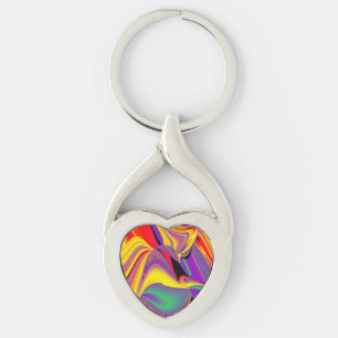 Chaveiro Magia das cores, Abstrato 3D Rainbowart