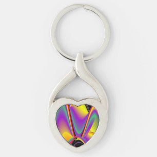 Chaveiro Magia das cores, Abstrato 3D Rainbowart