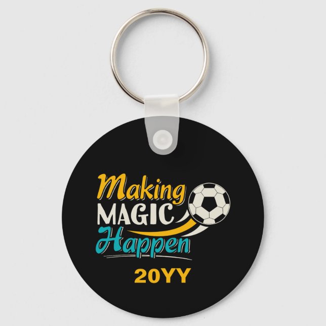 Chaveiro Magia do Fazer de futebol acontece (Frente)