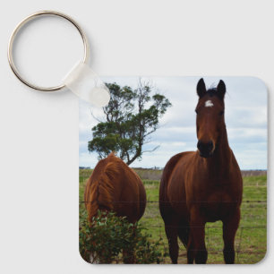 Chaveiro Magnífico Grande Cavalo Marrom,