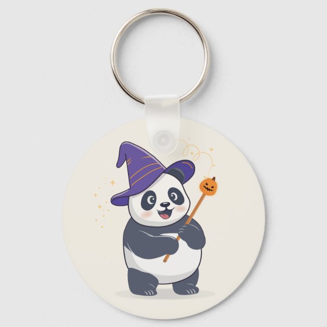 Chaveiro Mago Panda Caprichoso com Chapéu Mágico (Frente)