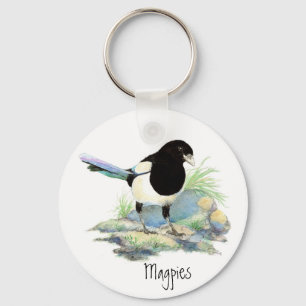 Chaveiro Magpie - Ave Aquarela