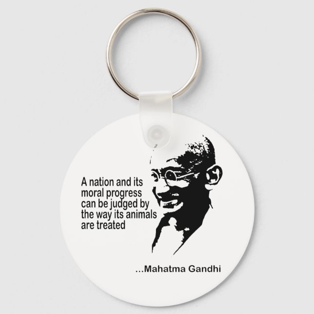 Chaveiro Mahatma Gandhi Direitos dos Animais (Frente)