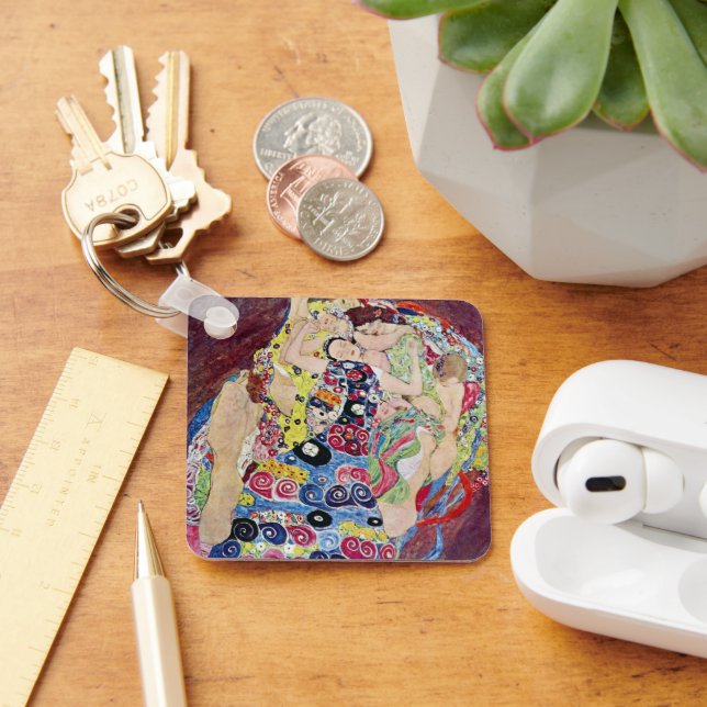Chaveiro Maiden (Virgem), Gustav Klimt, Vintage Art Nouveau (Mesa)