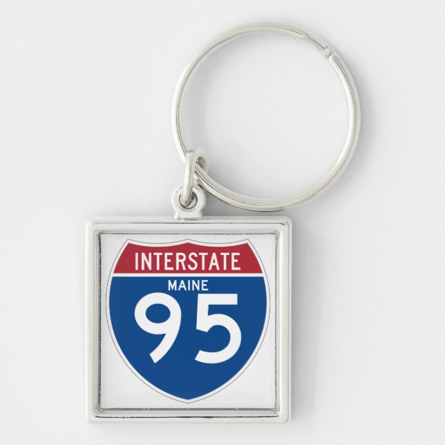 Chaveiro Maine MIM protetor da estrada nacional I-95 - (Frente)