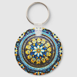 Chaveiro Maiolica Floral espanhola italiana medieval