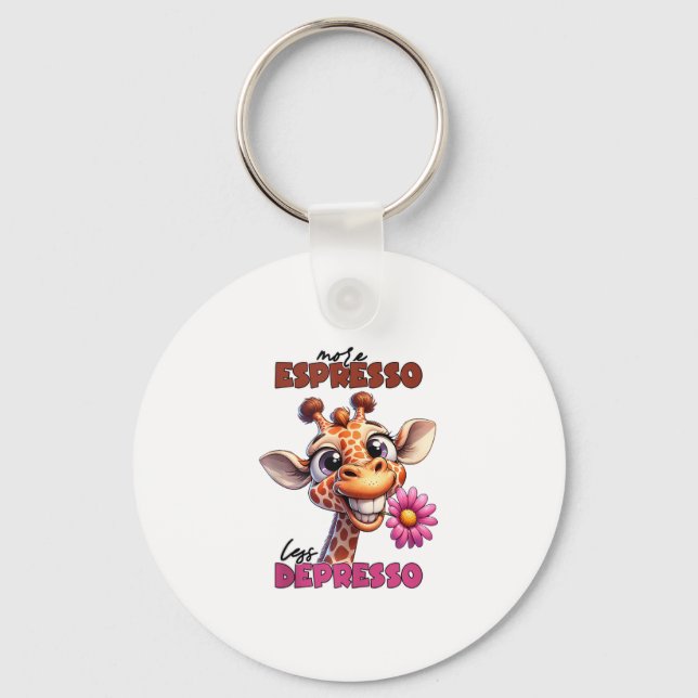 Chaveiro Mais espresso menos depresso Spruch Kaffee Espress (Frente)