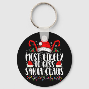 Chaveiro Mais Propenso a Beijar Papai Noel Natal Família 