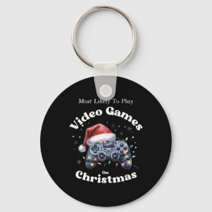 Chaveiro Mais Propenso a Jogar Video Games no Natal - Diver
