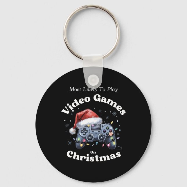 Chaveiro Mais Propenso a Jogar Video Games no Natal - Diver (Frente)