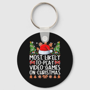 Chaveiro Mais Propenso a Jogar Video Games no Natal Família