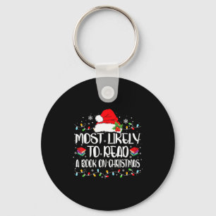 Chaveiro Mais Propenso a Ler um Livro no Natal Família Mat