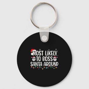 Chaveiro Mais Propenso a Mandar no Papai Noel Funny Xmas Fa