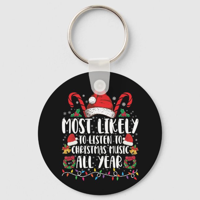 Chaveiro Mais Propenso a Ouvir Natal Todo Ano Natal (Frente)