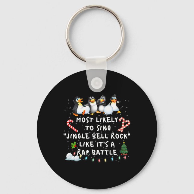 Chaveiro Mais Provável A Pijama De Natal De Jingle Bell Eng (Frente)