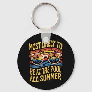 Chaveiro Mais Provável De Estar Na Piscina Todo O Verão