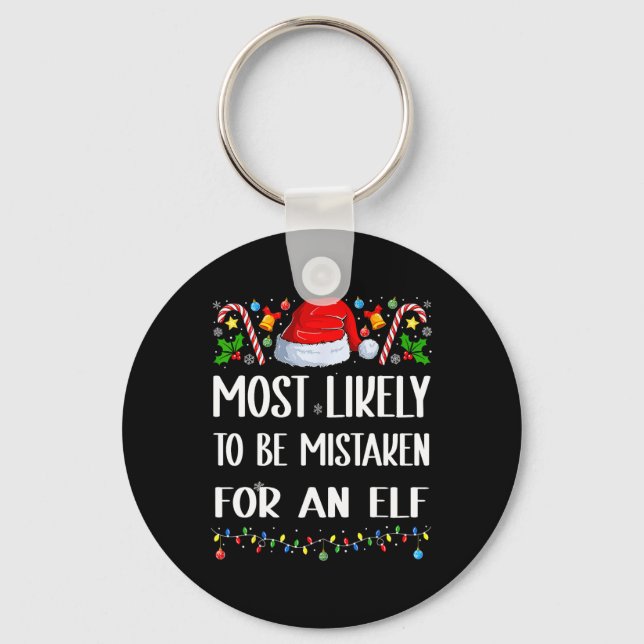 Chaveiro Mais Provável De Ser Confundido Com Um Elfo Natal  (Frente)